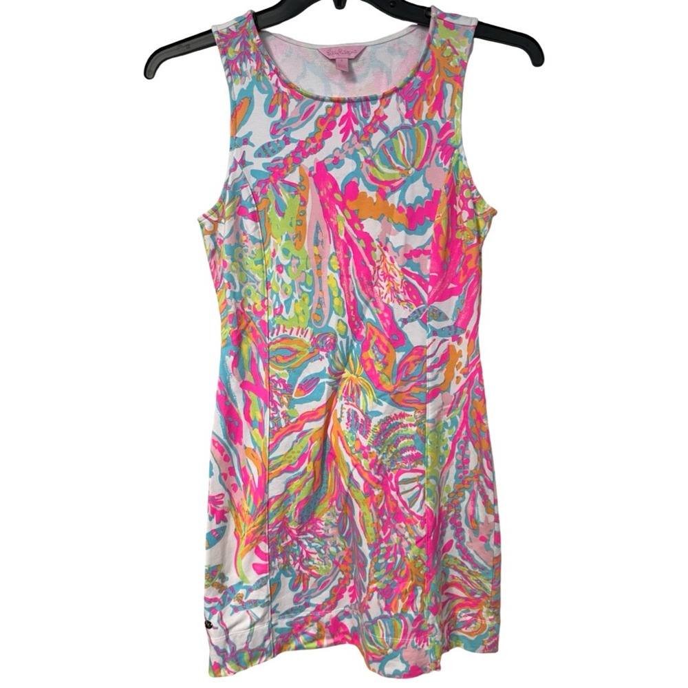 Lilly Pulitzer Whiting Shift Dress Scuba To Cuba Size Small